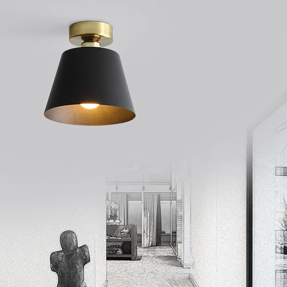 Lioren - Lámpara de Techo Moderna de Hierro en Forma Cónica - Iluminación Elegante y Minimalista