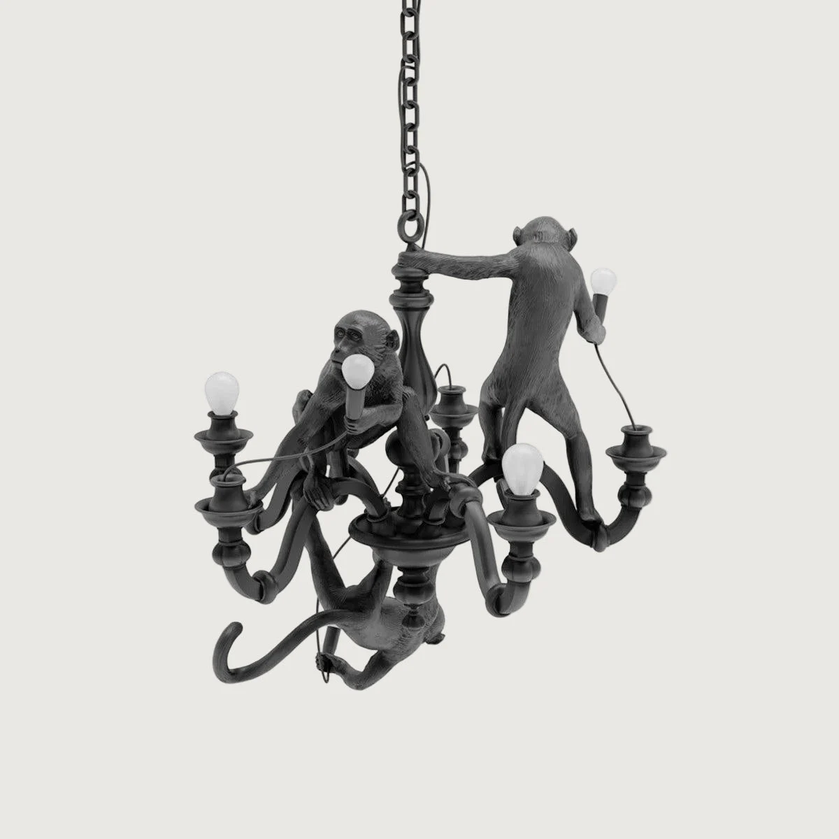 Teyra - Lámpara de Techo Chandelier de Resina y Metal – Lámpara Colgante Moderna para Interiores - Compatible con LED