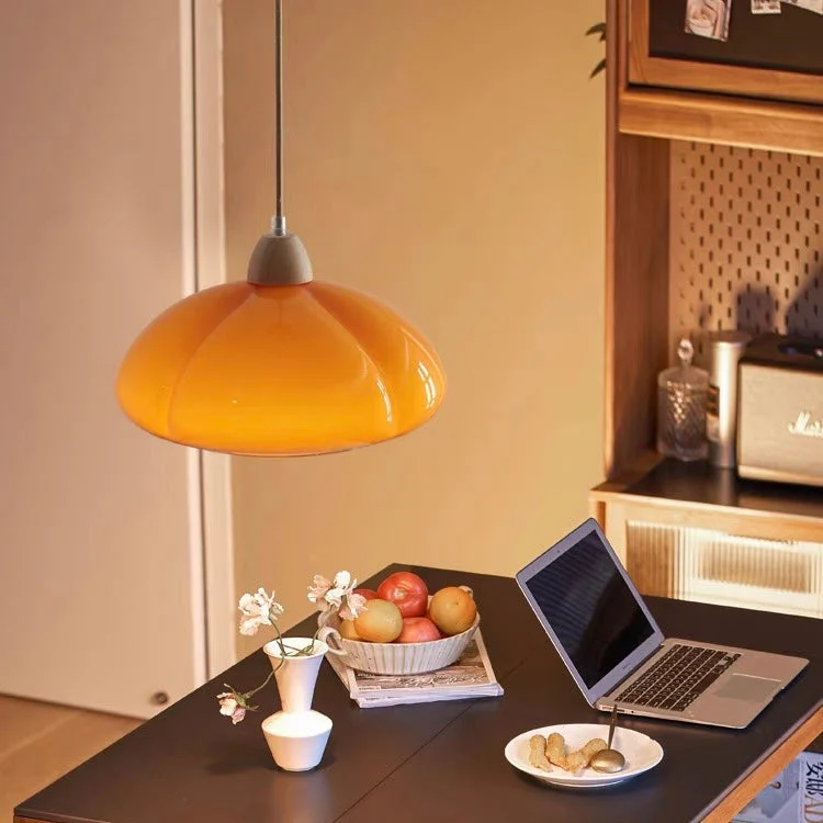 Sivora - Lámpara de Techo Retro de Vidrio para Isla de Cocina – Diseño Vintage Elegante