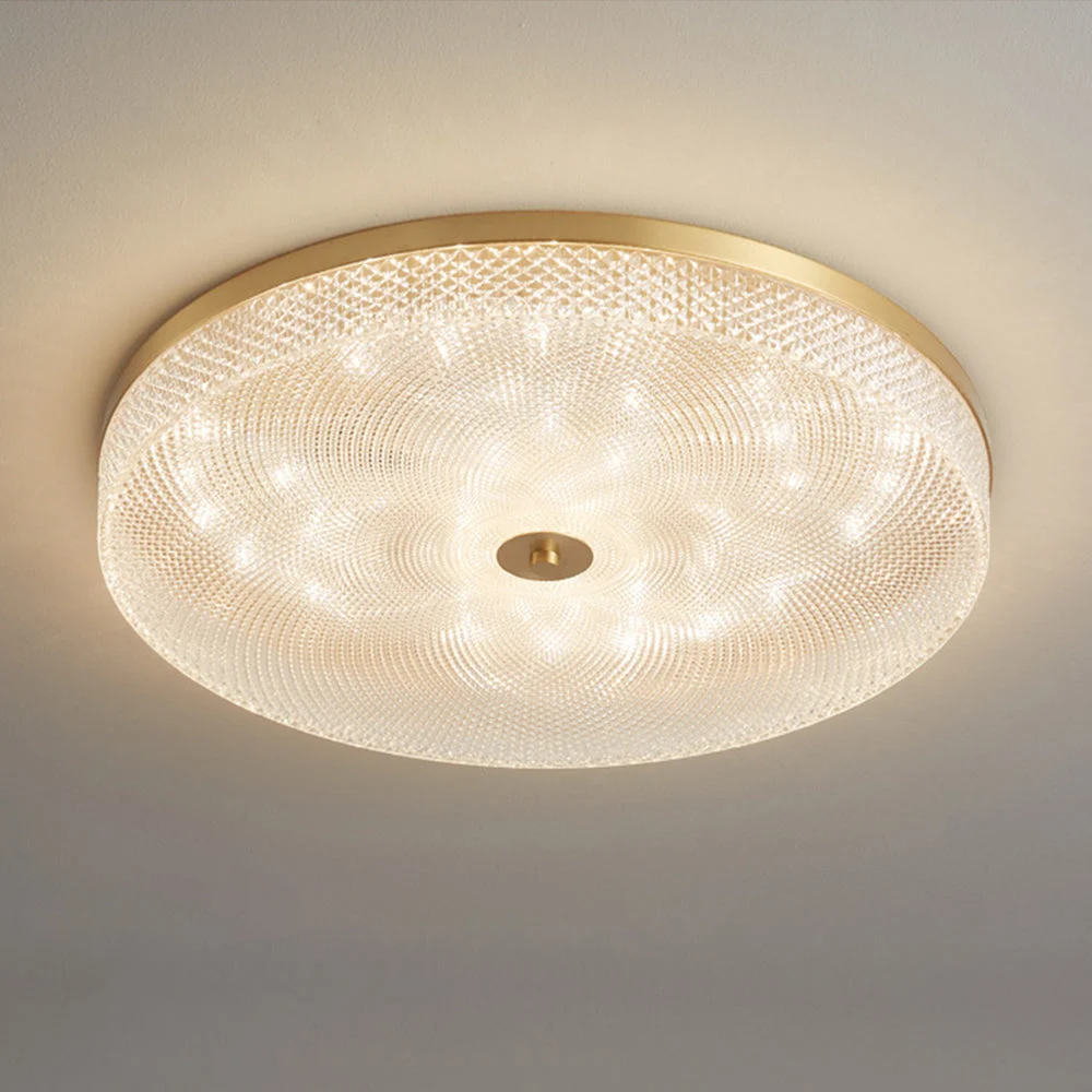 Lunire - Lámpara de Techo de Cristal y Cobre de Lujo - Iluminación Elegante para Cocina y Sala de Estar