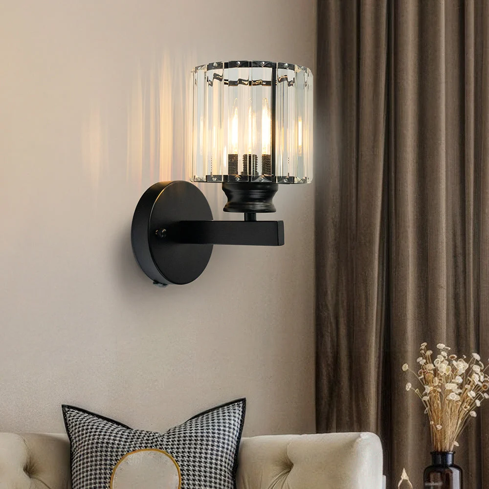 Fosira - Lámparas de Pared de Cristal Redondas y Cuadradas para Pasillo - Iluminación Elegante y Moderna
