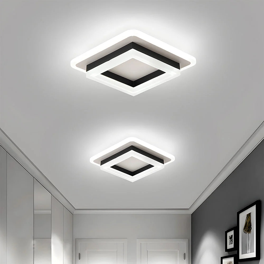 Solvia - Lámparas de Techo LED Cuadradas para Pasillo - Iluminación Moderna y Eficiente