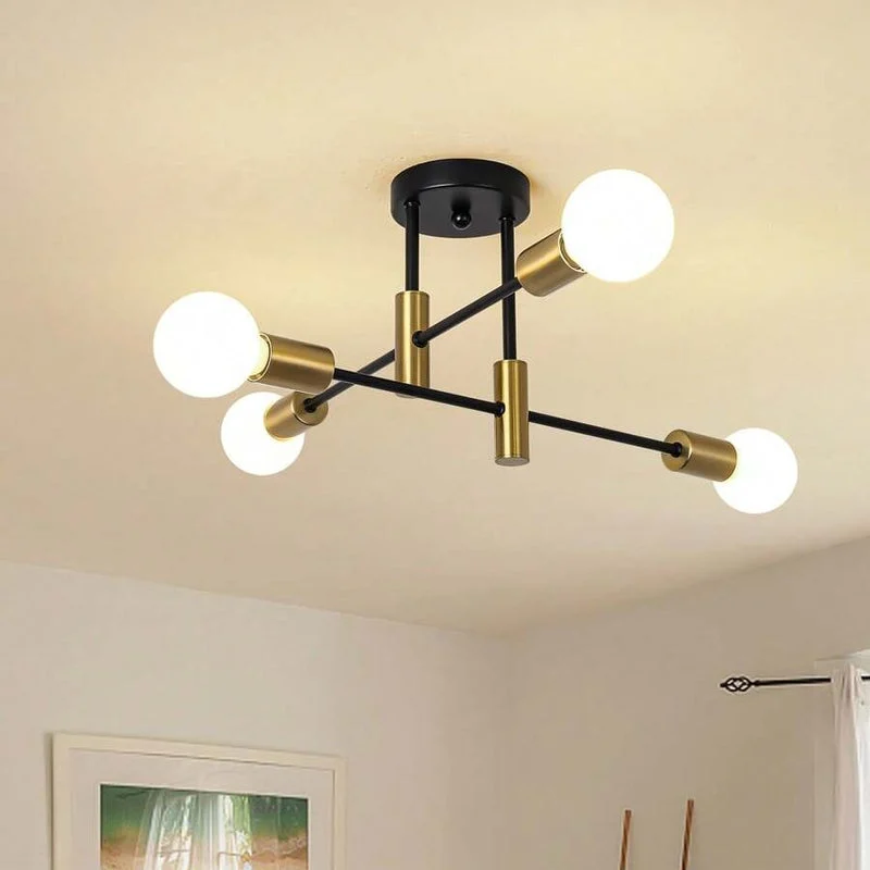 Mirelo - Lámparas de Techo Modernas Nórdicas Negras con Diseño Elegante y Eficiente Iluminación