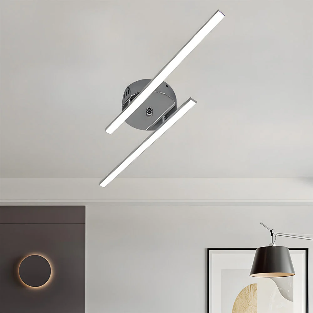 Narela - Luz de Techo LED de Diseño Moderno con Líneas Paralelas para Dormitorio