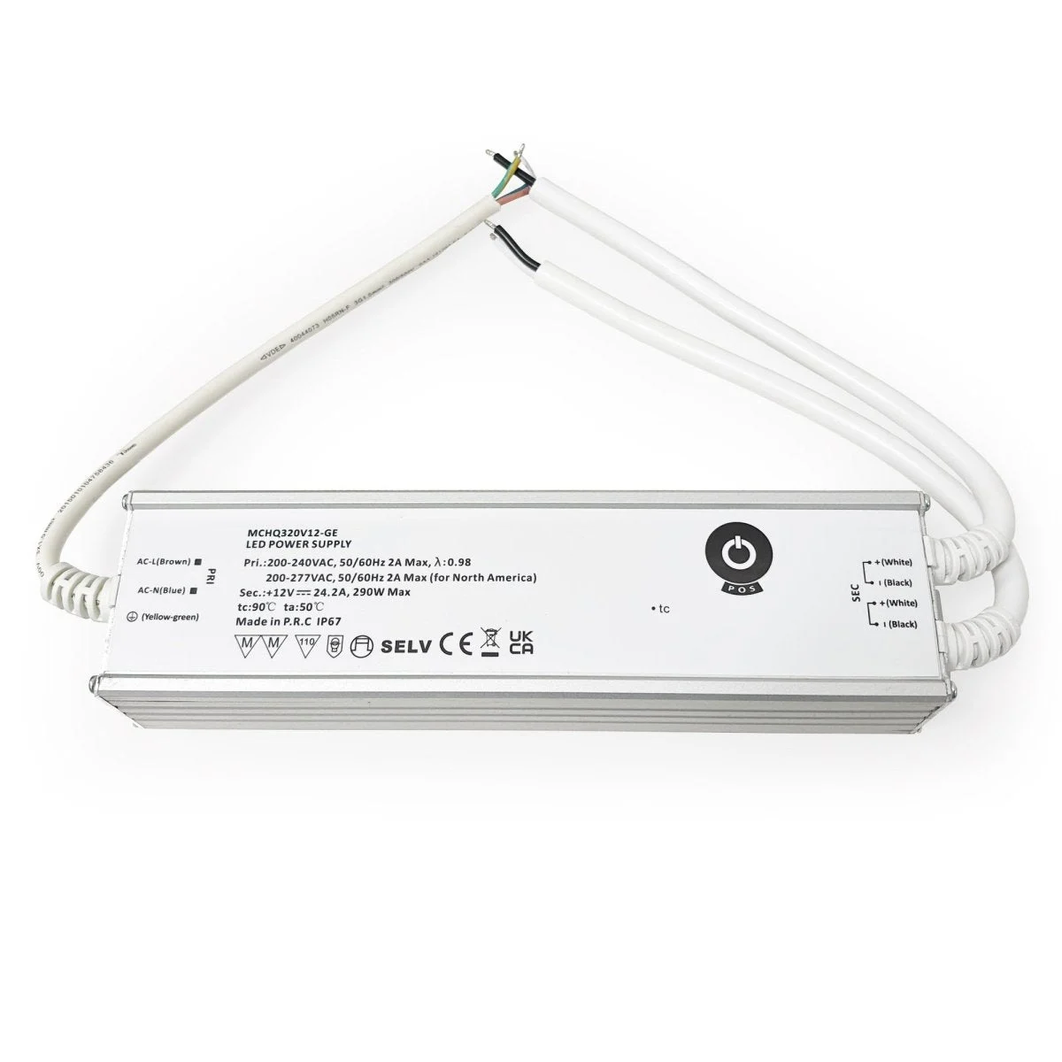 Fuente de alimentación - 12V - 290W - 24.2A - IP67