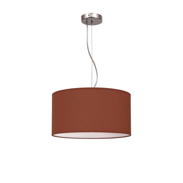 Lámpara Colgante Marrón Chocolate   Metal / Textil 2xE27
