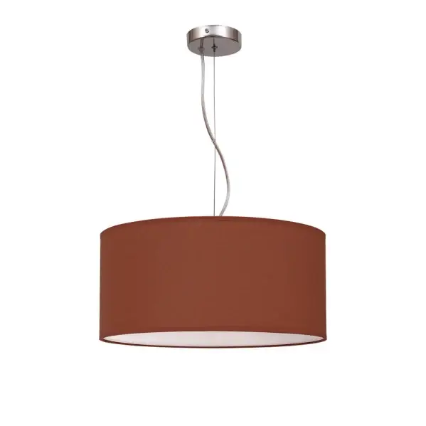 Lámpara Colgante Marrón Chocolate   Metal / Textil 3xE27