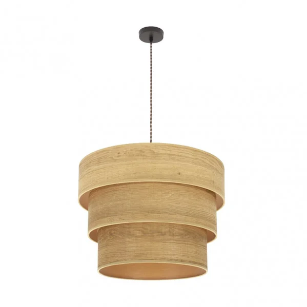 Lámpara Colgante Marrón/Madera Clara Marrón Madera Clara  3xE27