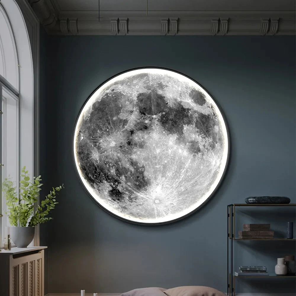 Lucéleste – Lámpara de Pared LED Luna y Tierra