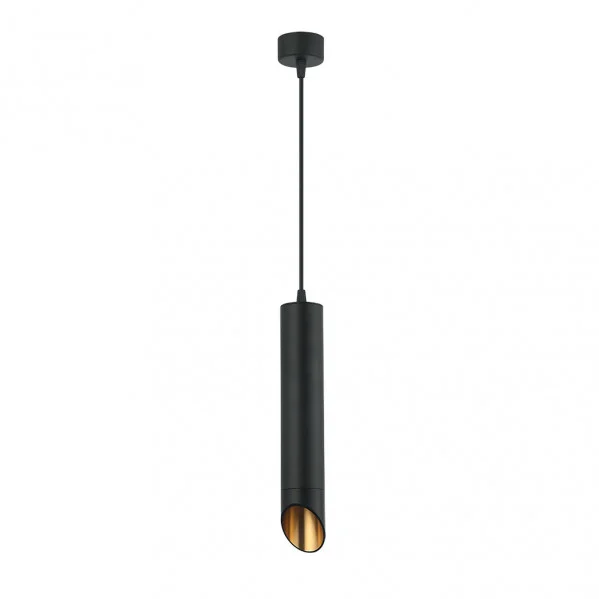 Lámpara Colgante Negro / Oro   Aluminio 1xGU10