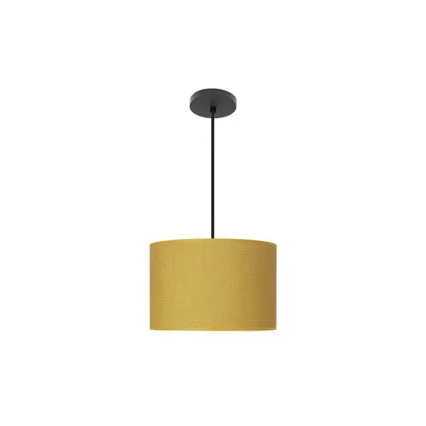 Lámpara Colgante Negro/Amarillo Negro Amarillo Metal / Textil 1xE27