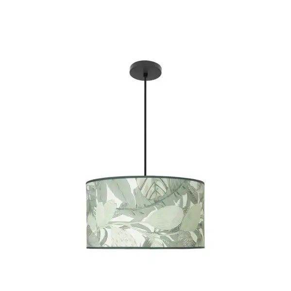 Lámpara Colgante Negro/Verde Negro Verde Metal / Textil 2xE27