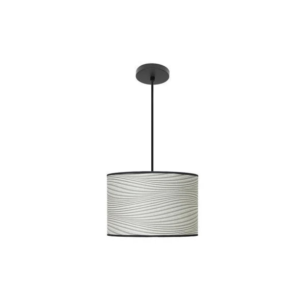 Lámpara Colgante Negro/surco gris Negro Gris Metal / Textil 1xE27