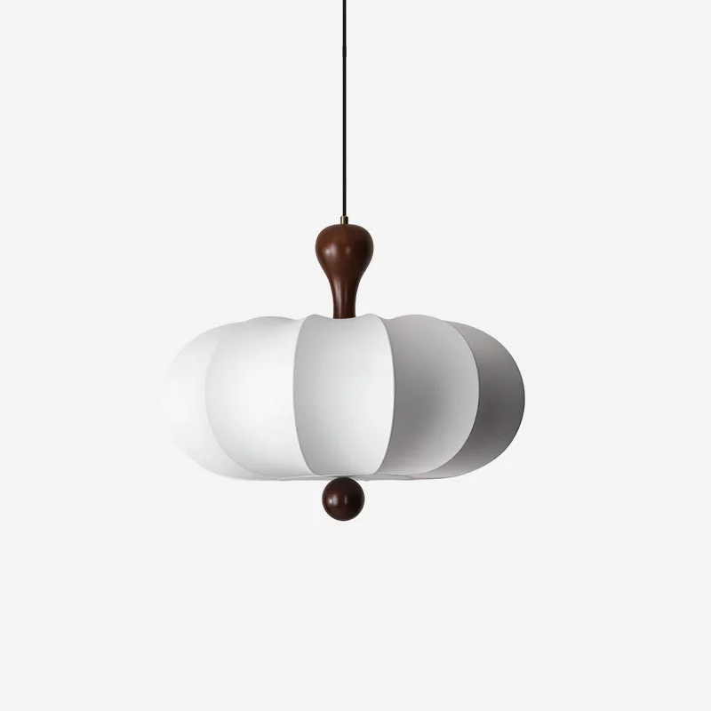 Jovian Lámpara Colgante Elegante Blanco Pantalla Madera