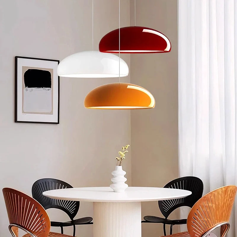 Lámpara colgante tipo campana moderna de metal regulable para comedor