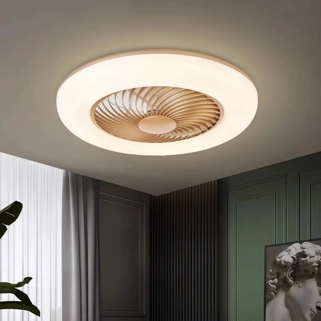 Ventilador de techo sin aspas silencioso con luz LED regulable Macaron Ø55 cm