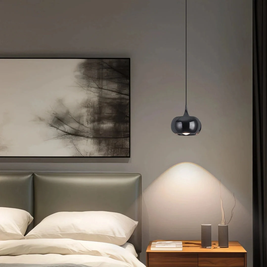 Lámpara colgante moderna LED regulable Ø11 cm para mesita de noche