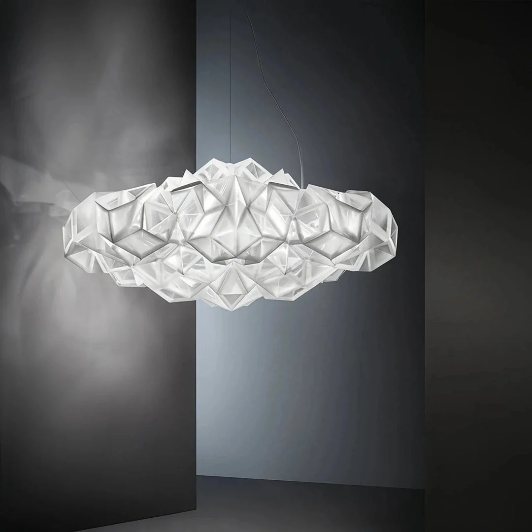 Lámpara colgante nube de diseño LED en acrílico para salón
