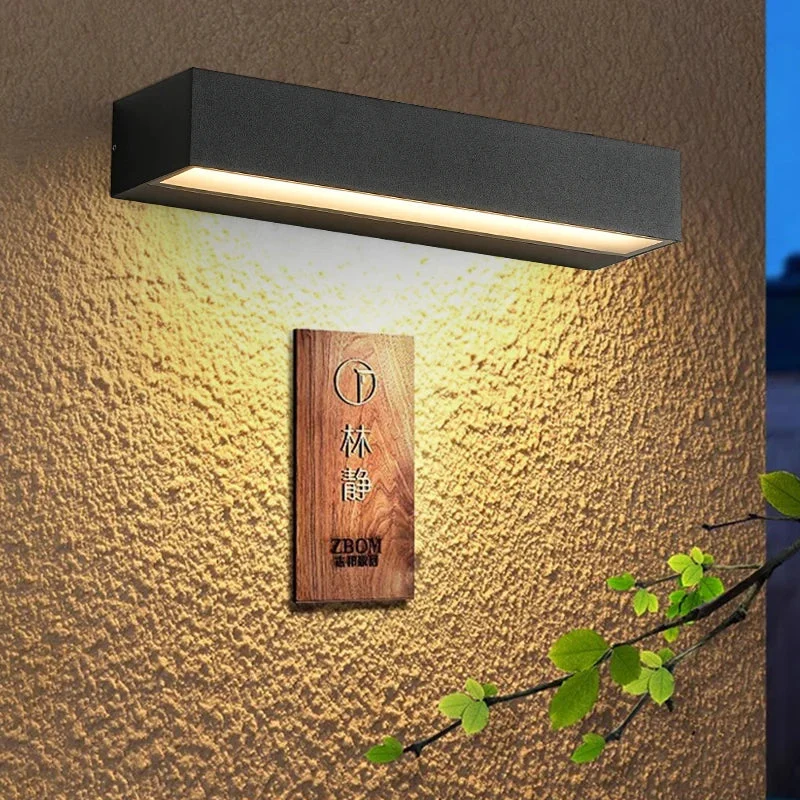 Luzaro - Aplique de Pared Caja De Luz Negro LED Moderno y Resistente para Exteriores IP65 Blanco Cáldio 3000K