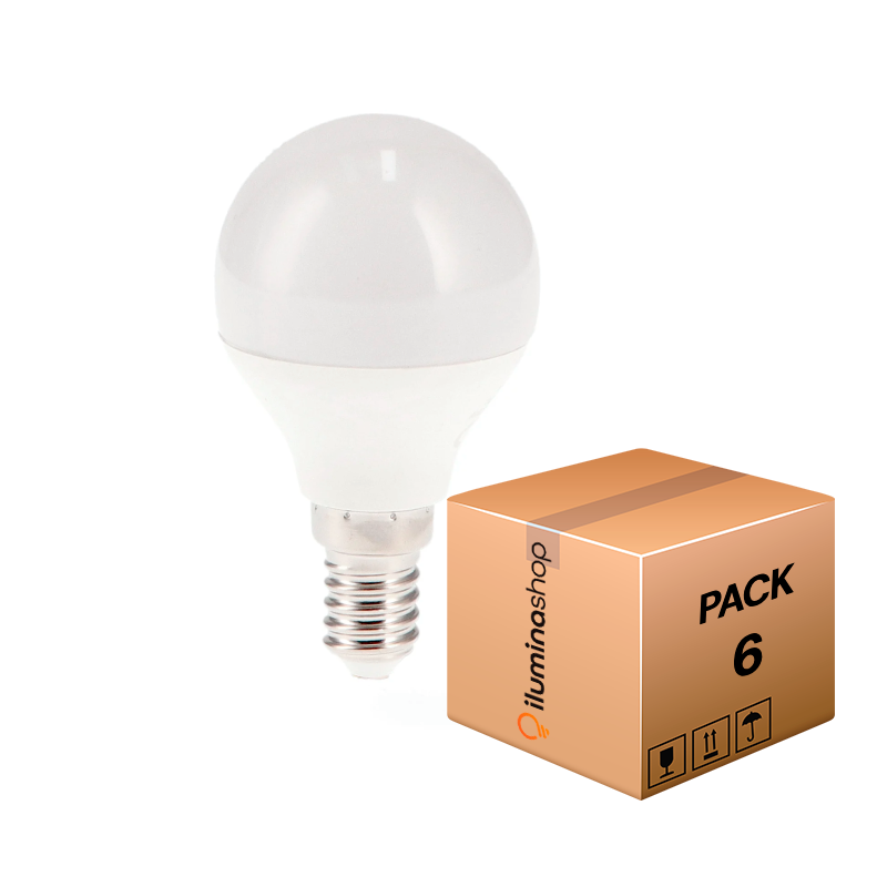 Bombilla LED E14 G45 7W (Pack 6 Unidades)
