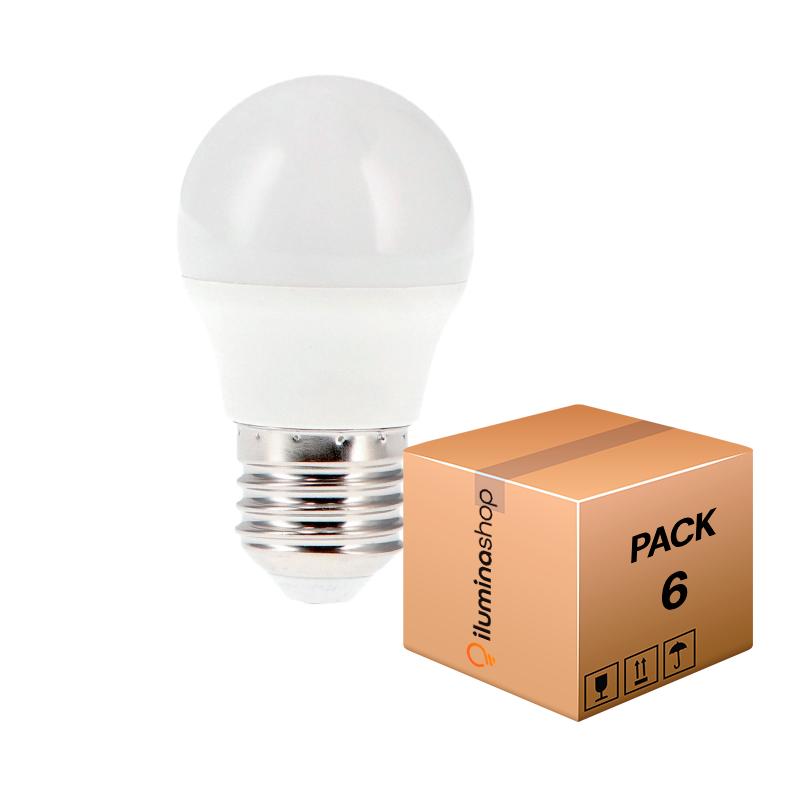 Bombilla LED E27 G45 7W (Pack 6 Unidades)