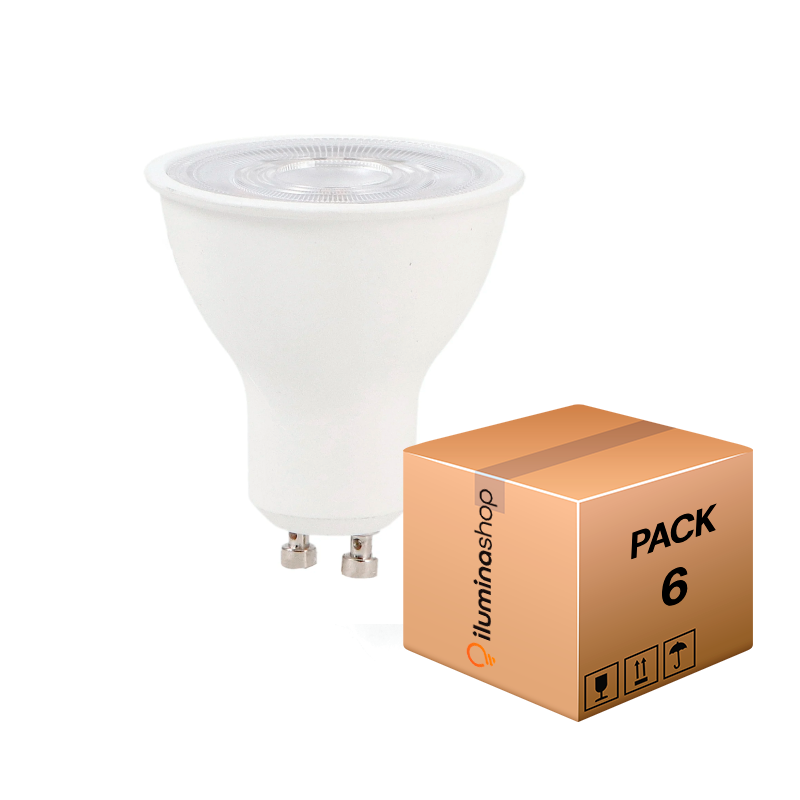 Bombilla LED GU10 Smd Plus 7W 60º (Pack 6 Unidades)