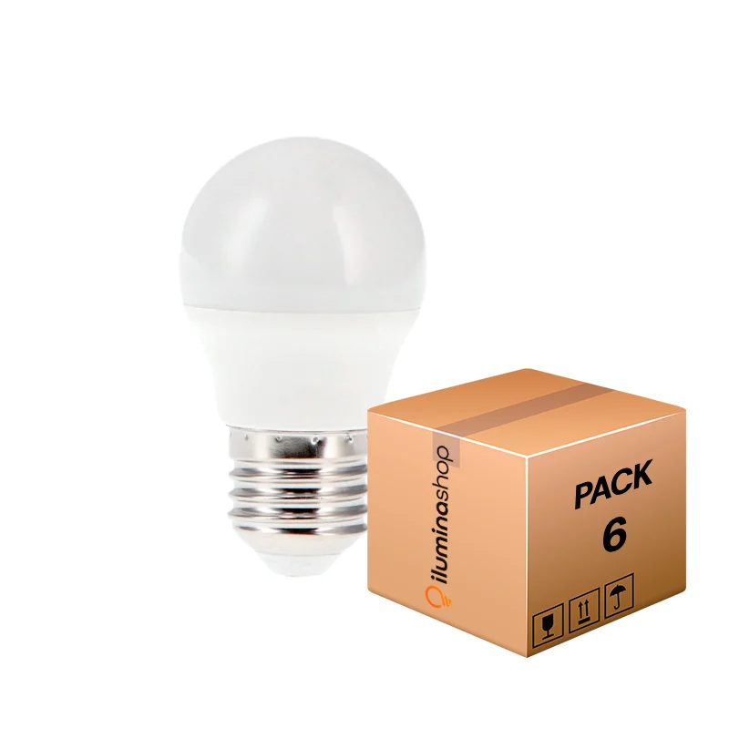 Bombilla LED E27 G45 5W (Pack 6 Unidades)