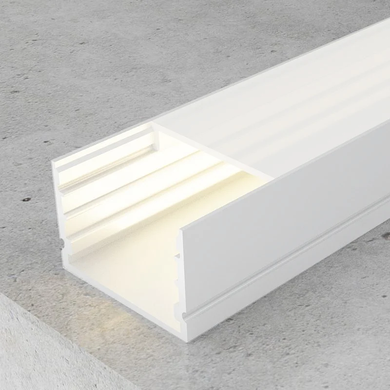 Perfil Aluminio de Superficie Rok 12/24V/220V  2 metros Lacado  Blanco