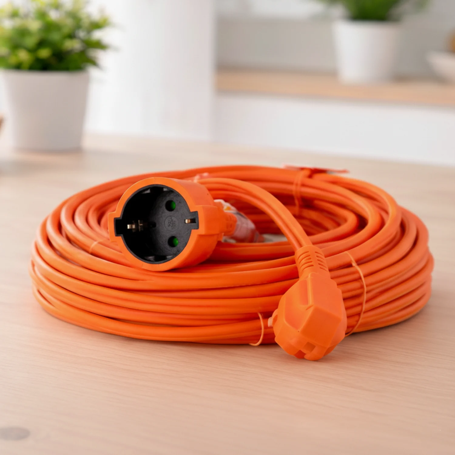 Prolongador Schuko (3×1.5mm) 15 Metros, Naranja IP20