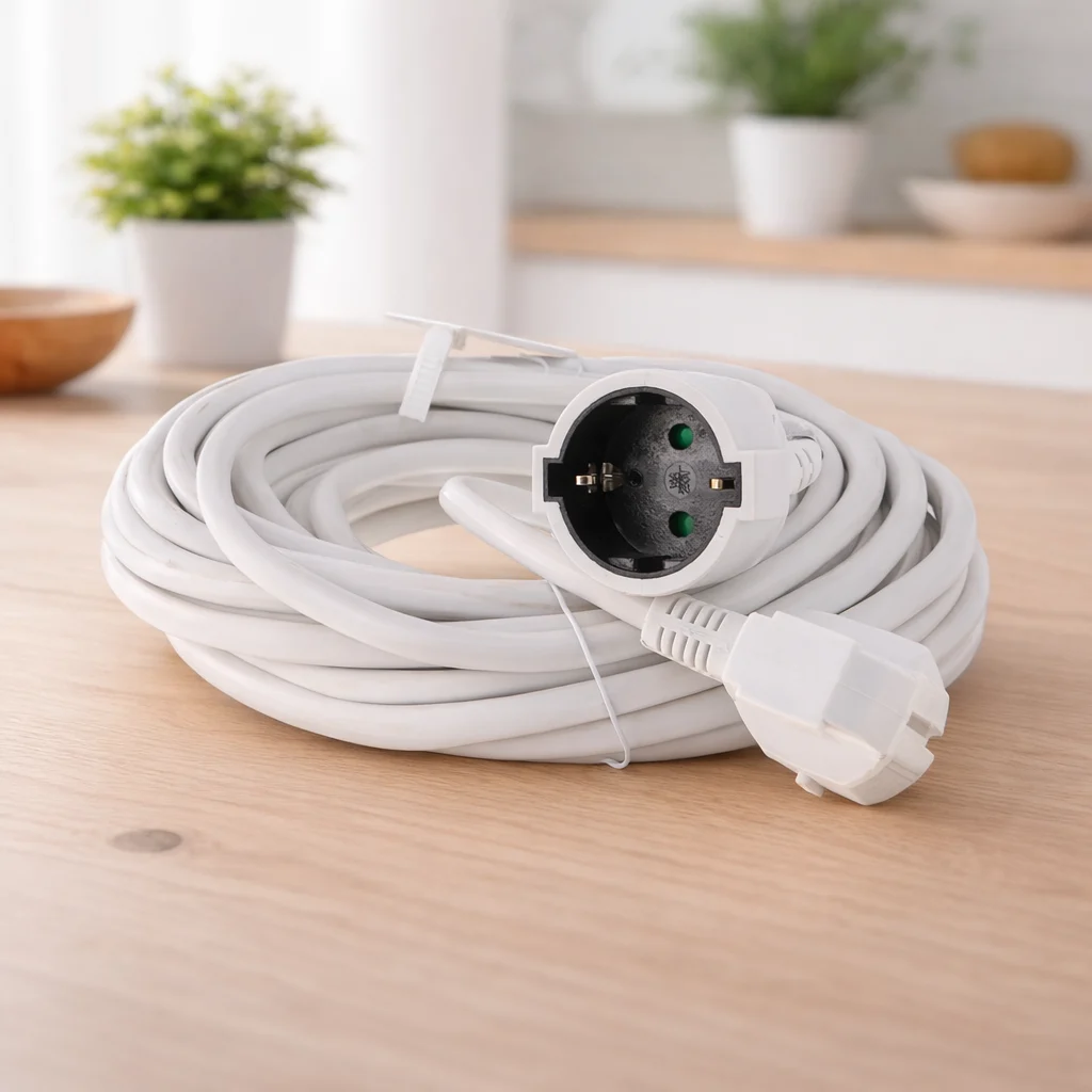 Prolongador Schuko (3×1.5mm) 5 Metros, Blanco IP20