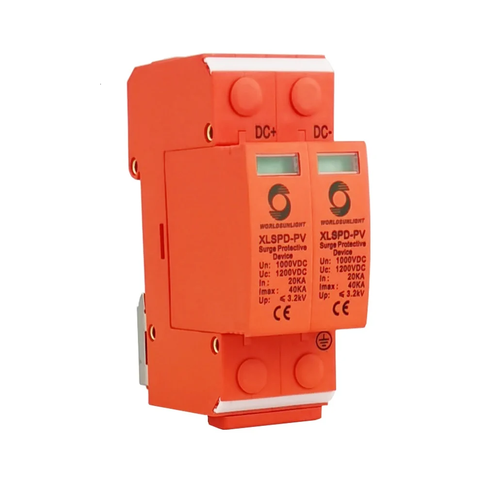 Protector sobretensiones DC 2P 1000V 20KA-40KA