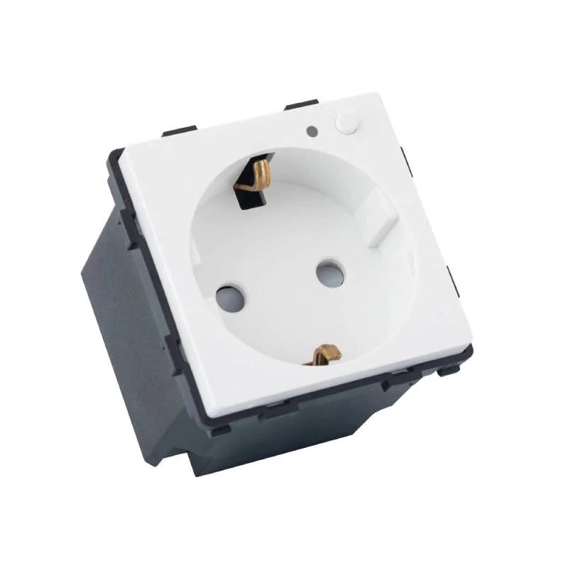 Enchufe Tipo F Schuko 16A IP20 WiFi Blanco Compatible con Alexa y Google Home Serie Modern