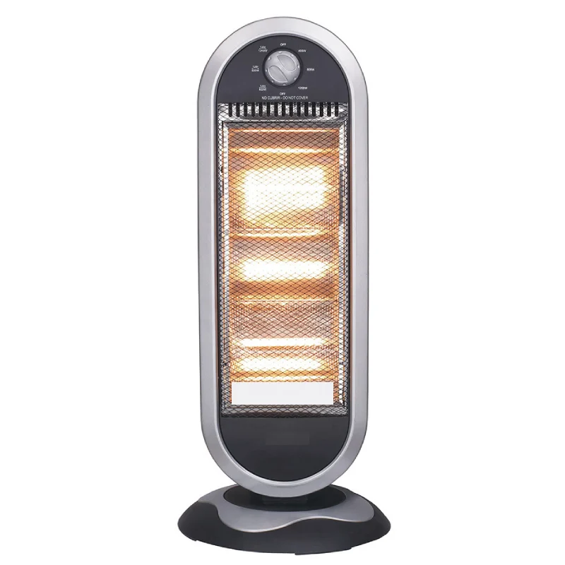 Estufa Eléctrica Negro/Plata Oscilante 1200W