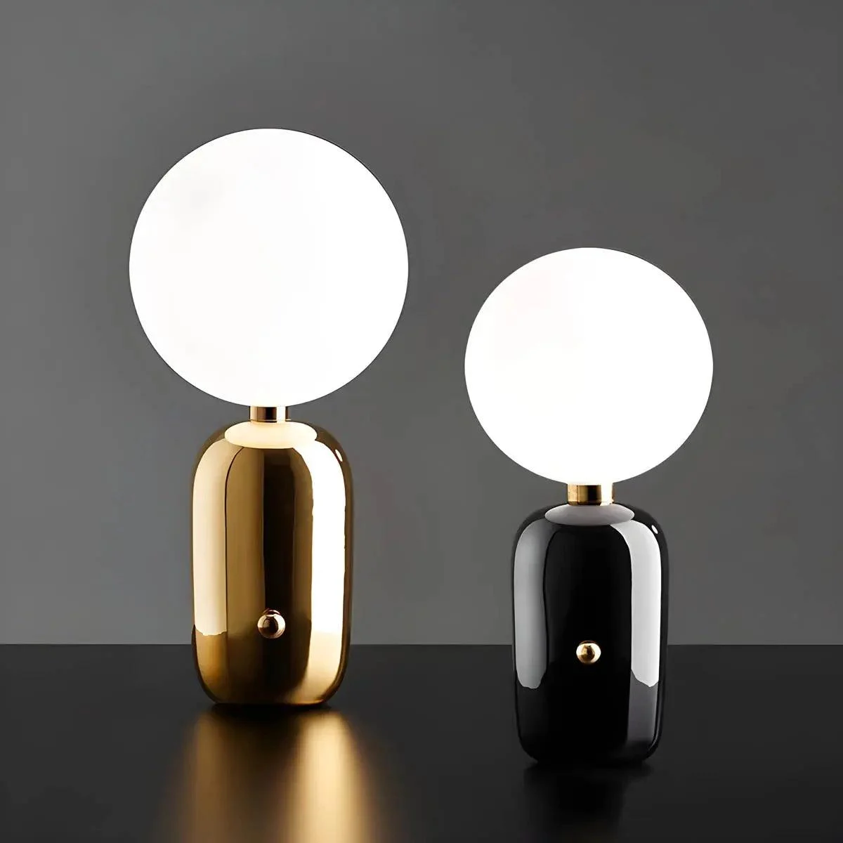 Luzario - Lámpara de Mesa Moderna con Diseño Elegante Dorado Negro