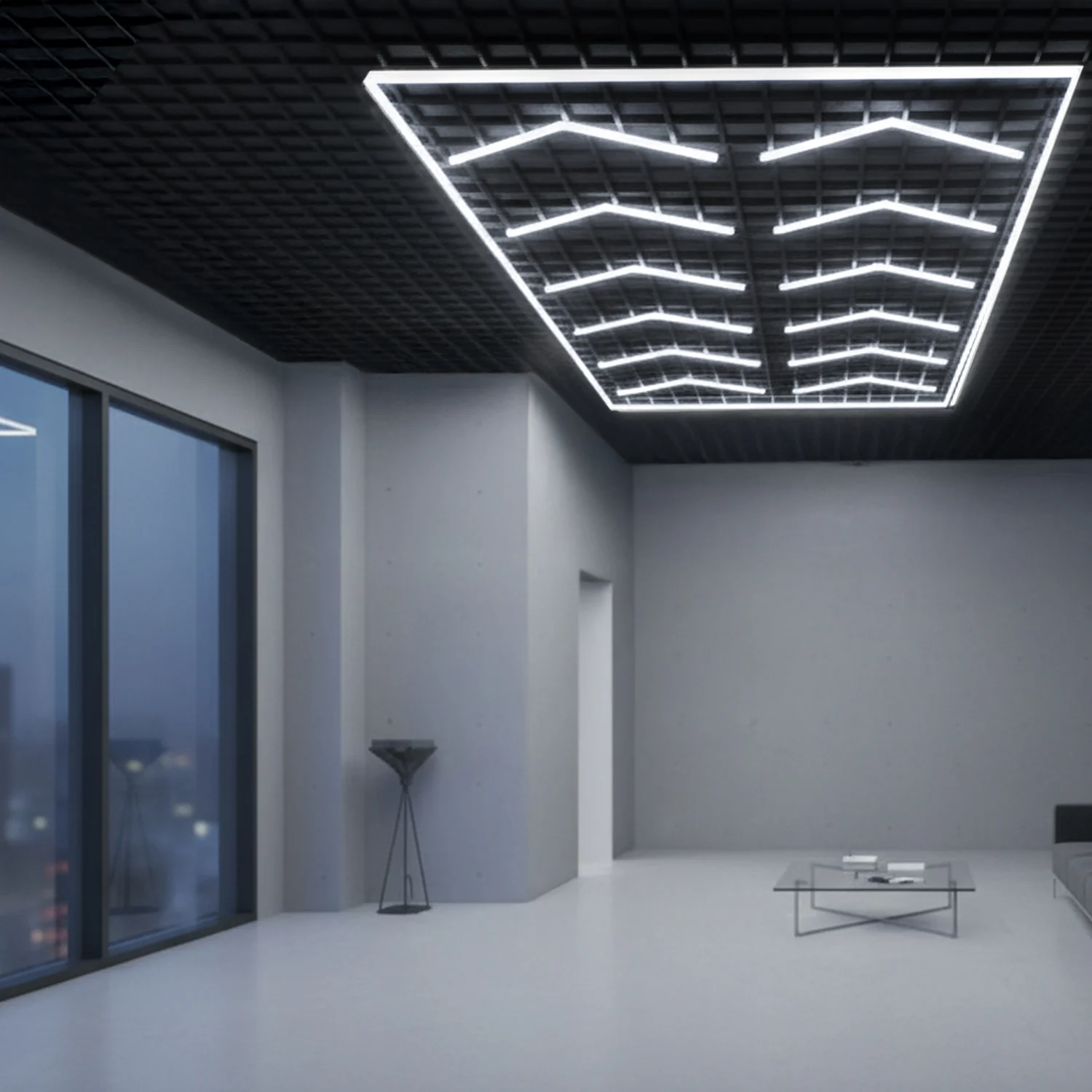 Regleta LED Hexagonal Doble Angulo 380W IP30