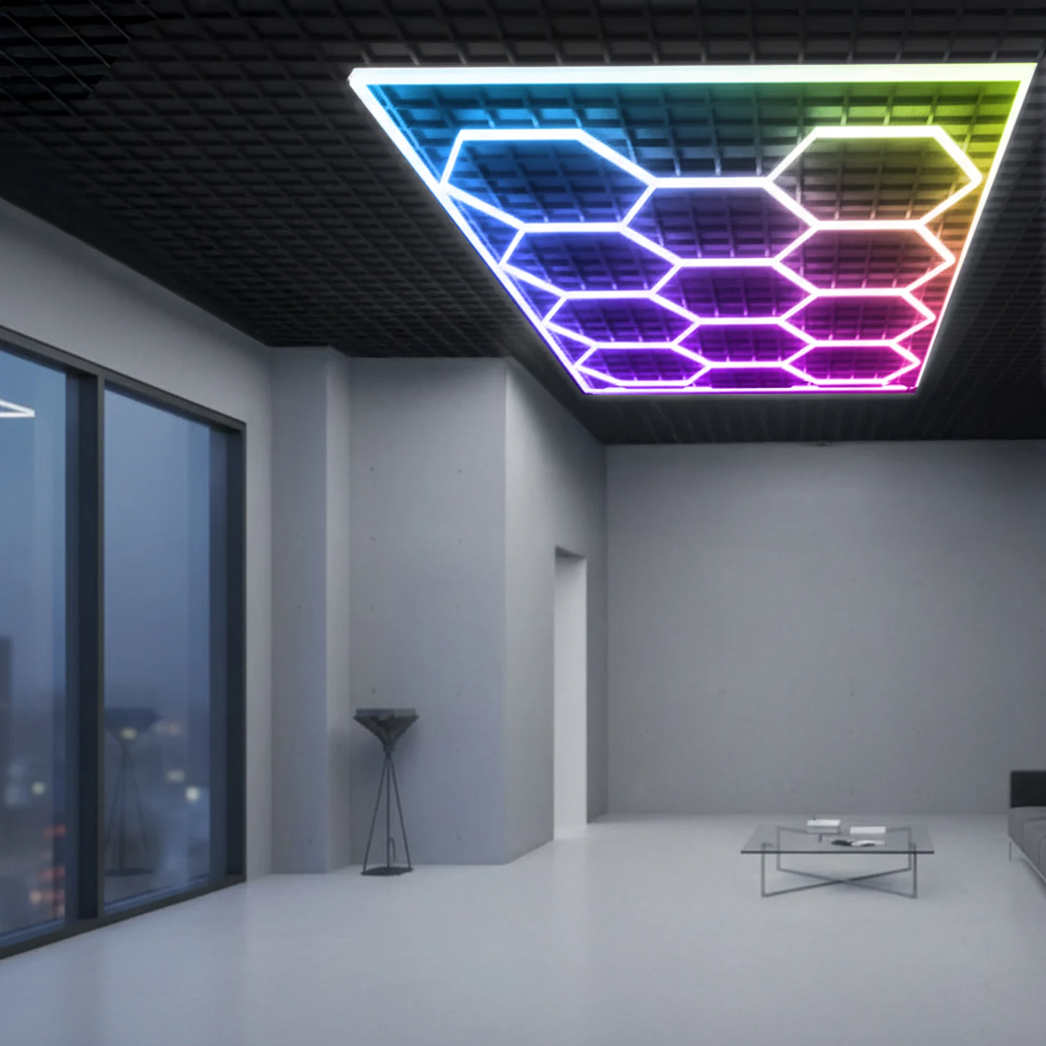 Regleta LED Hexagonal Panel Abeja 200W RGB IP30
