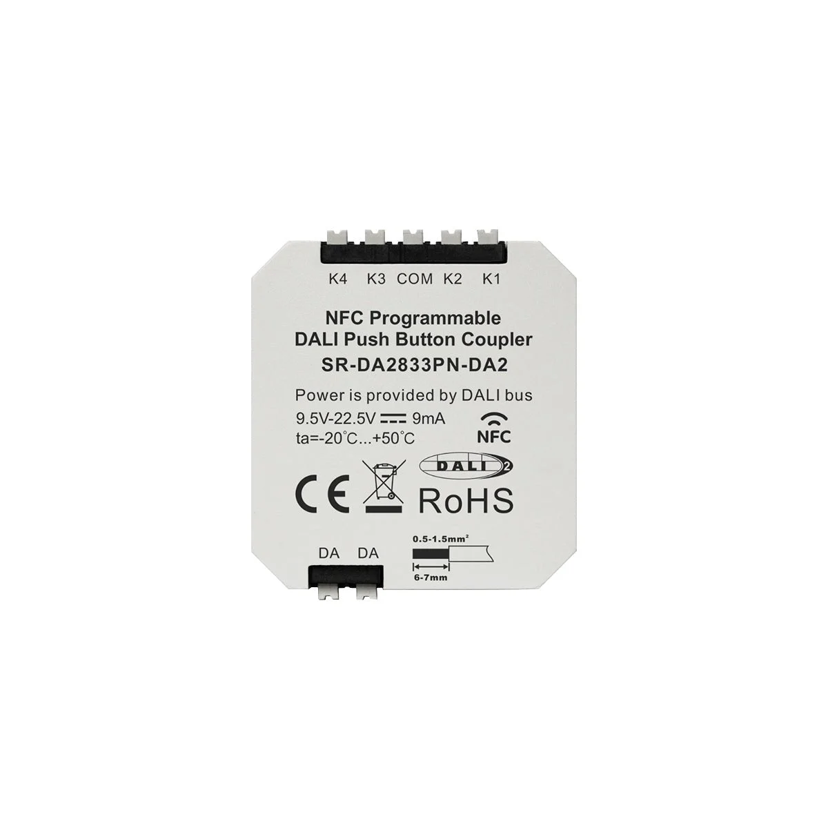 Acoplador DALI-2 - NFC programable - 4 pulsadores