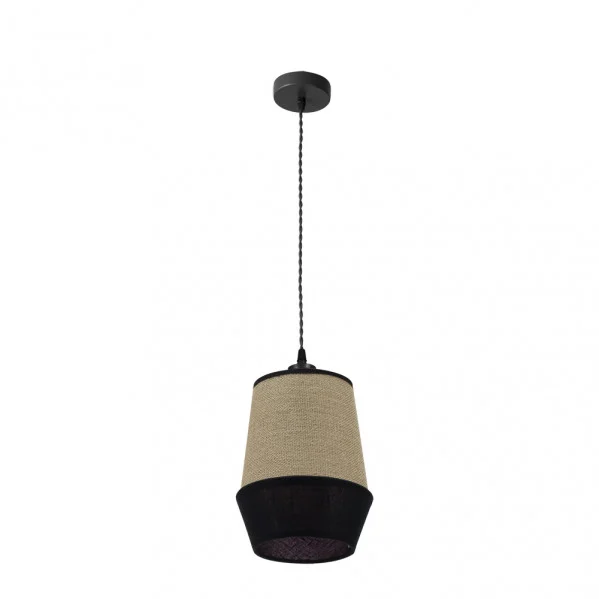 Lámpara Colgante Saco/Negro Negro Saco/Negro  1xE27