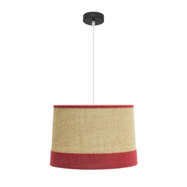 Lámpara Colgante Saco/Rojo Blanco/Negro Saco/Rojo Metal / Textil 1xE27