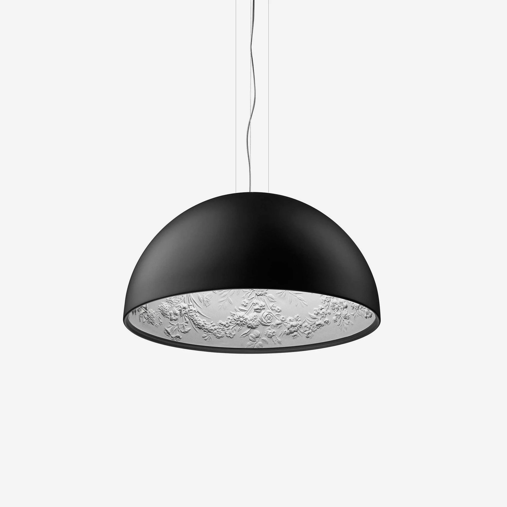 Lámpara Colgante Cúpula Estuco Repujado Interior Elegante