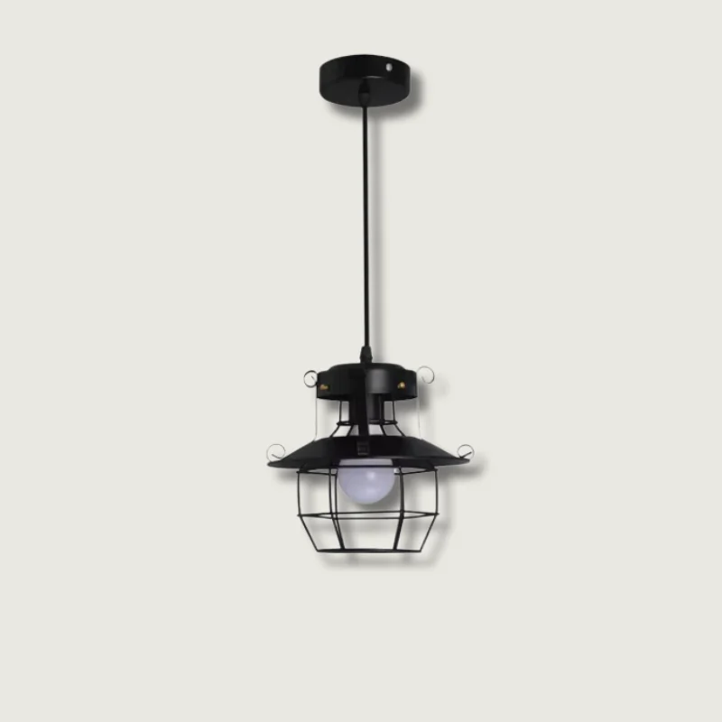 LuzFerro - Lámpara Colgante Vintage de Estilo Industrial