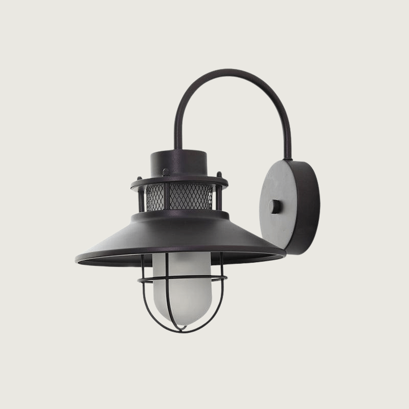 LuzTerra – Lámpara de Exterior Metal Negro Vintage Moderna y Resistente IP65