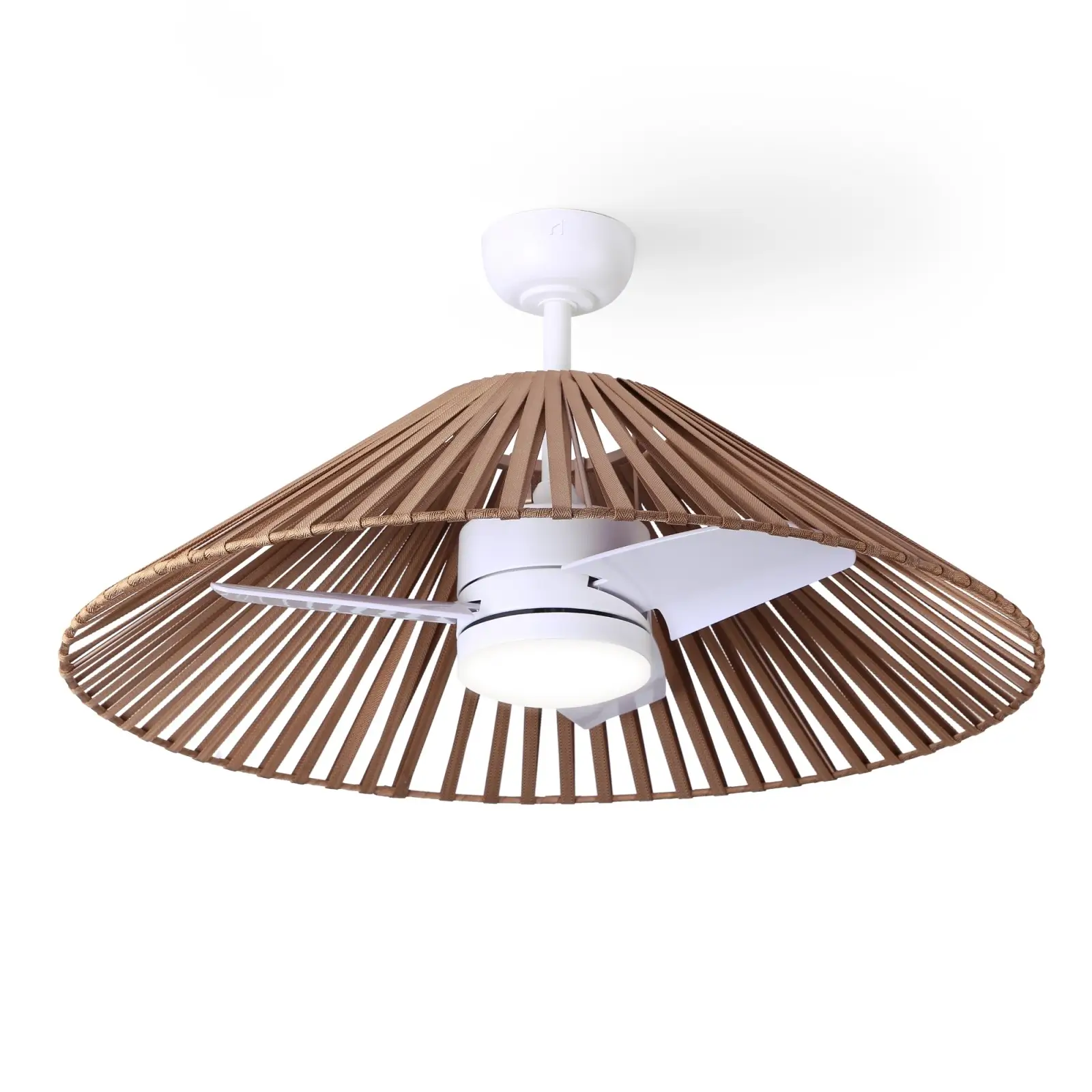 Ventilador de techo con pantalla marrón clara Terra