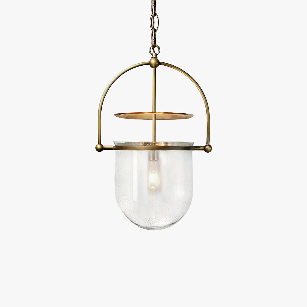 June Unusual  Glass Amber Clear Pendant Light