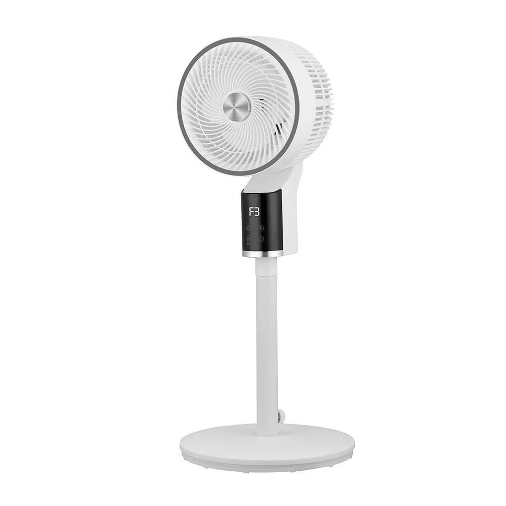 Ventilador de Pie 50W Blanco / Cromo Metal / ABS / Policarbonato Motor AC Temporizador Mando a Distancia