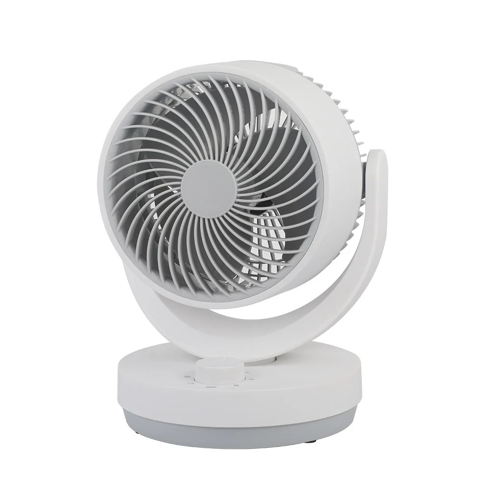 Ventilador de Sobremesa 35W Blanco / Gris Metal / Policarbonato Motor AC