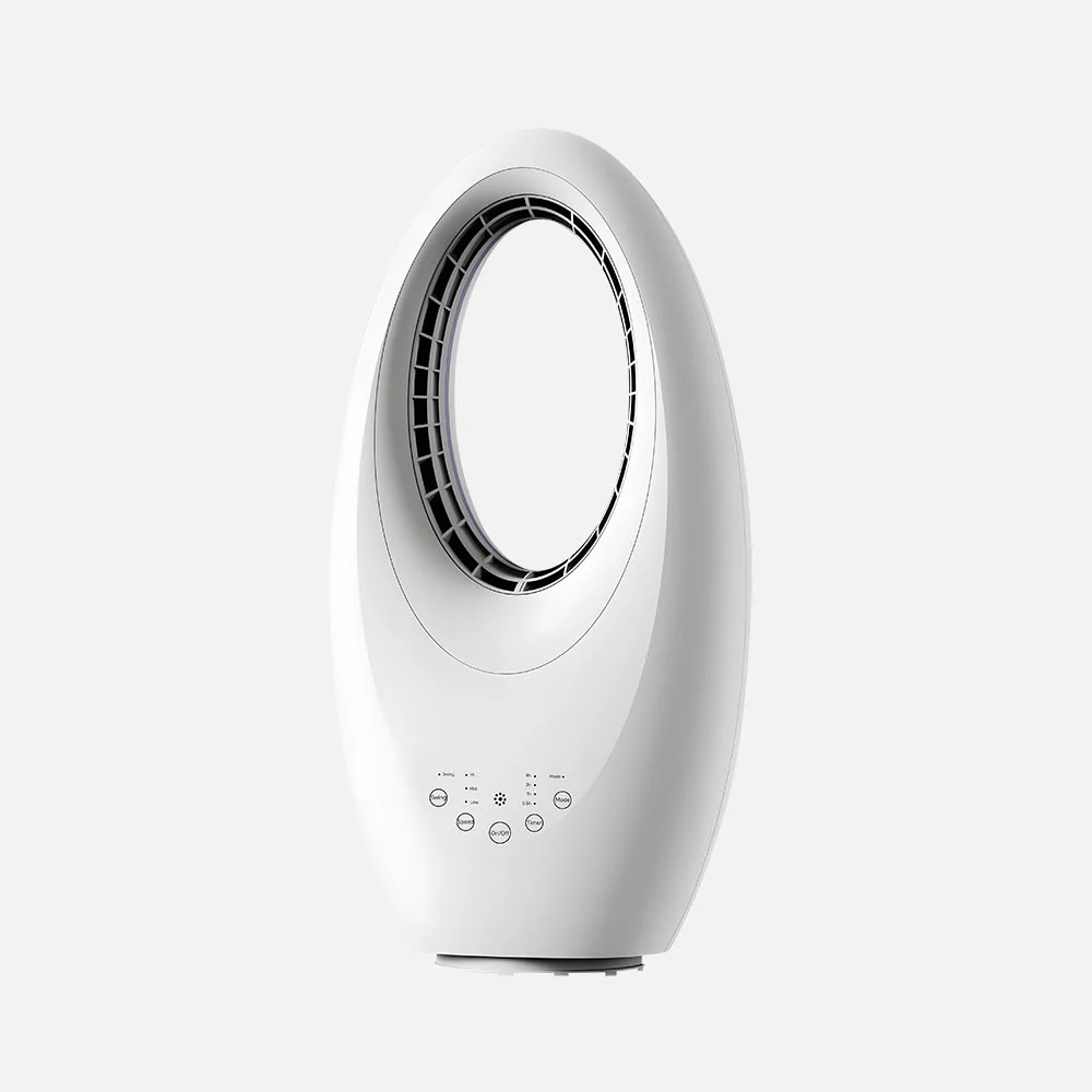 Ventilador de Sobremesa Blanco Metal / ABS Motor AC Temporizador Mando a Distancia