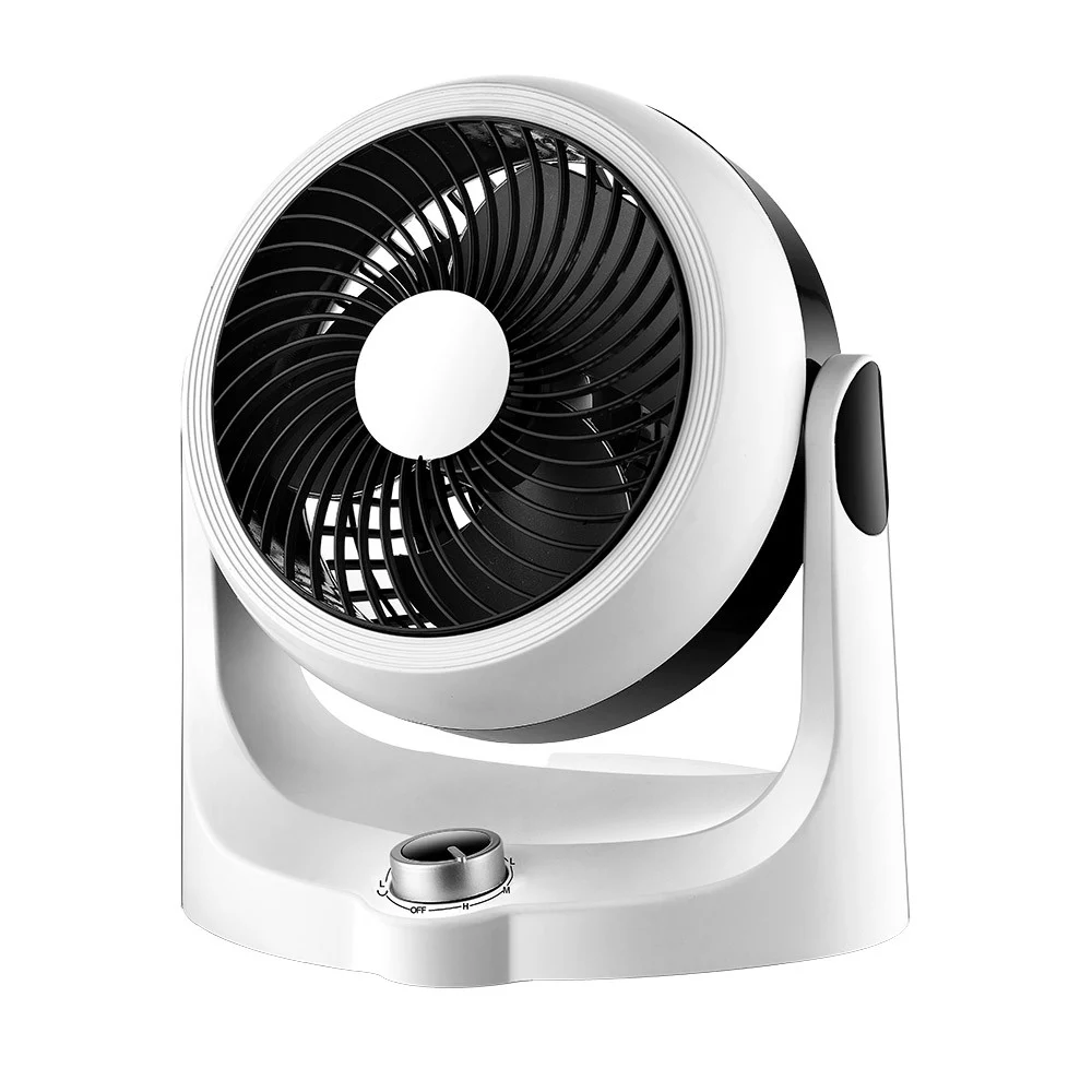 Ventilador de Sobremesa 40W Blanco / Negro Metal / Policarbonato Motor AC