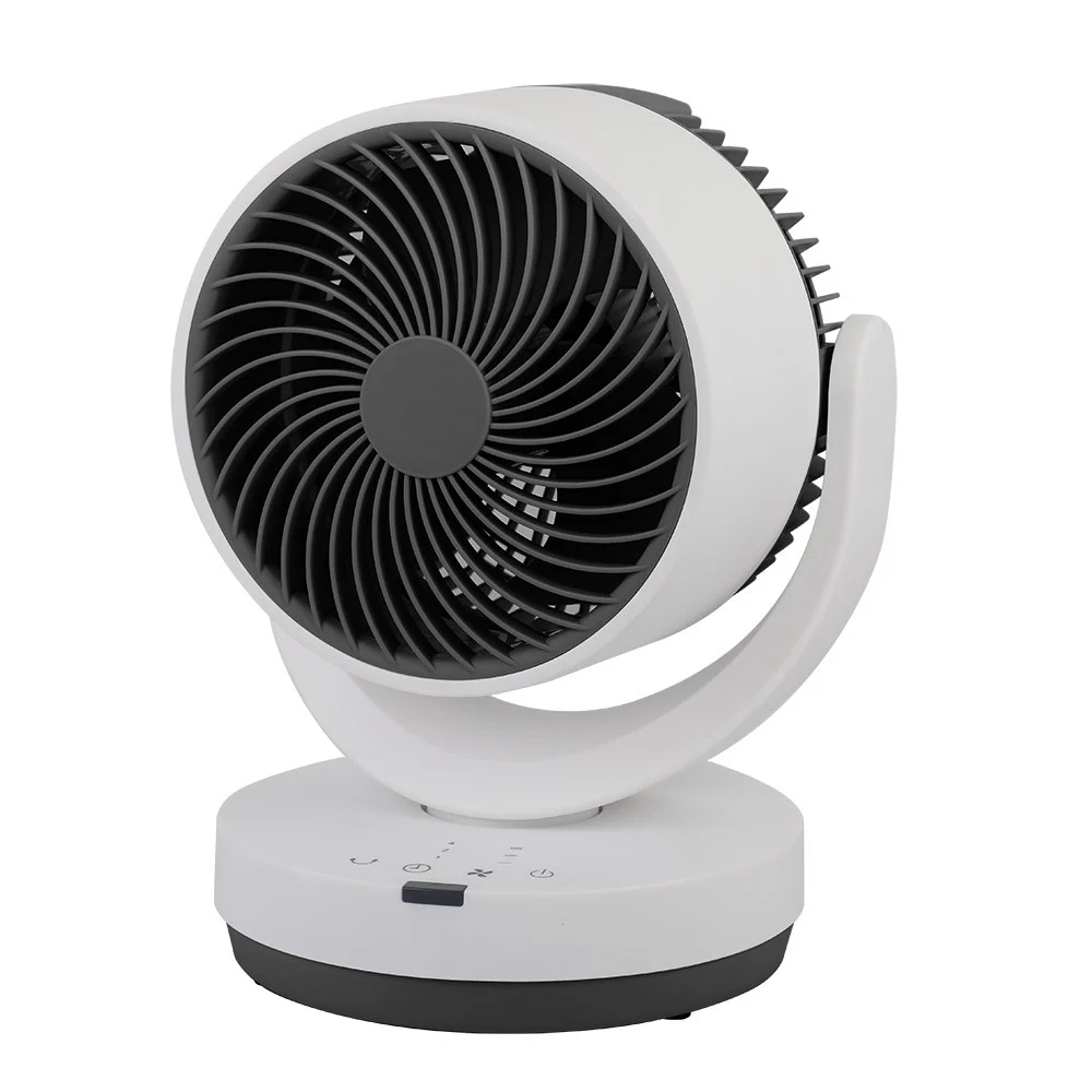 Ventilador de Sobremesa 35W Blanco / Negro Metal / Policarbonato Motor AC Temporizador Mando a Distancia