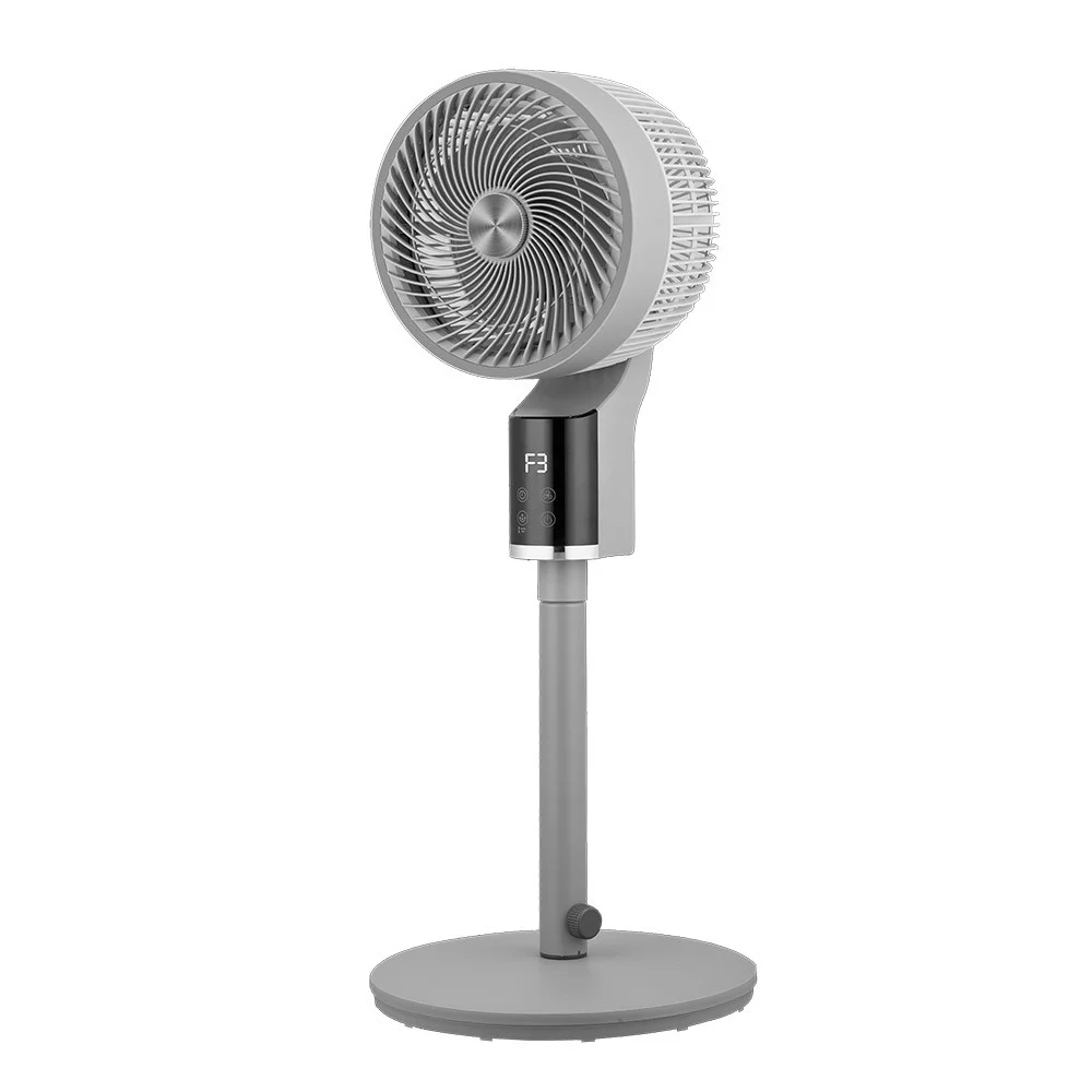 Ventilador de Pie 50W Gris / Cromo Metal / ABS / Policarbonato Motor AC Temporizador Mando a Distancia